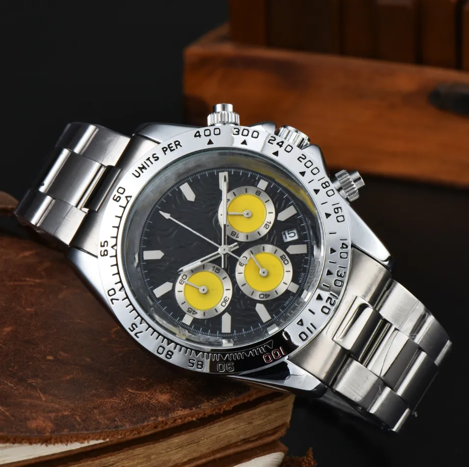 Mens watch designer watches stainless steel bezel quartz movement waterproof designer Watches stainless steel strap orologio di lusso Montre