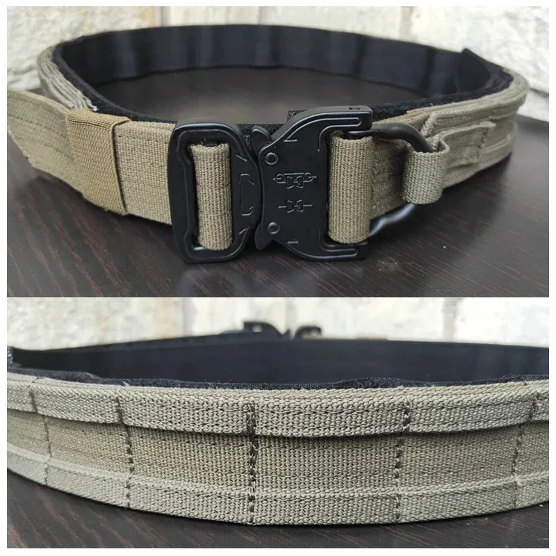 Army Tactical Belt Military Airsoft Training Molle Battle Belt Outdoor Hunting Shooting Combat Quick Release Fighter Belt Gear 240311