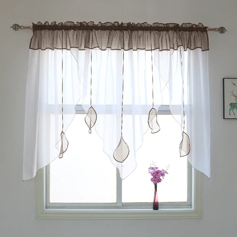 Rideaux mode pendentif cantonnière Design rideau de fenêtre pour cuisine balcon salon 1 pièces