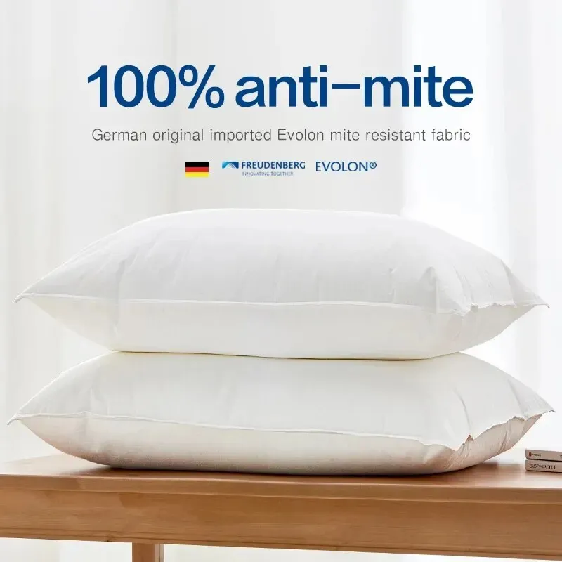1 PCs Evolon 100% Antimite Pillow Solid Color Soft Comfortable Bedroom Bed Sleep 5 Star el Microfiber 240304