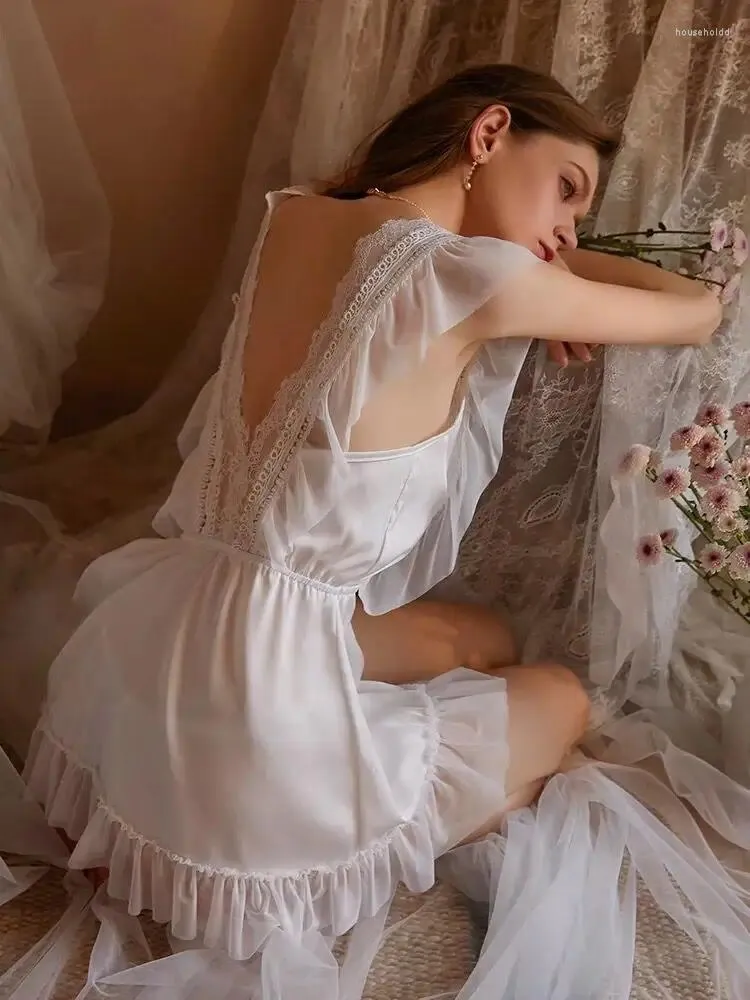 Women's Sleepwear Bride Honeymoon Wedding Night Dress Women Romantic Love Nightgown Sexi Lingerie Temptation Nightwear Sweet Allure Nighties