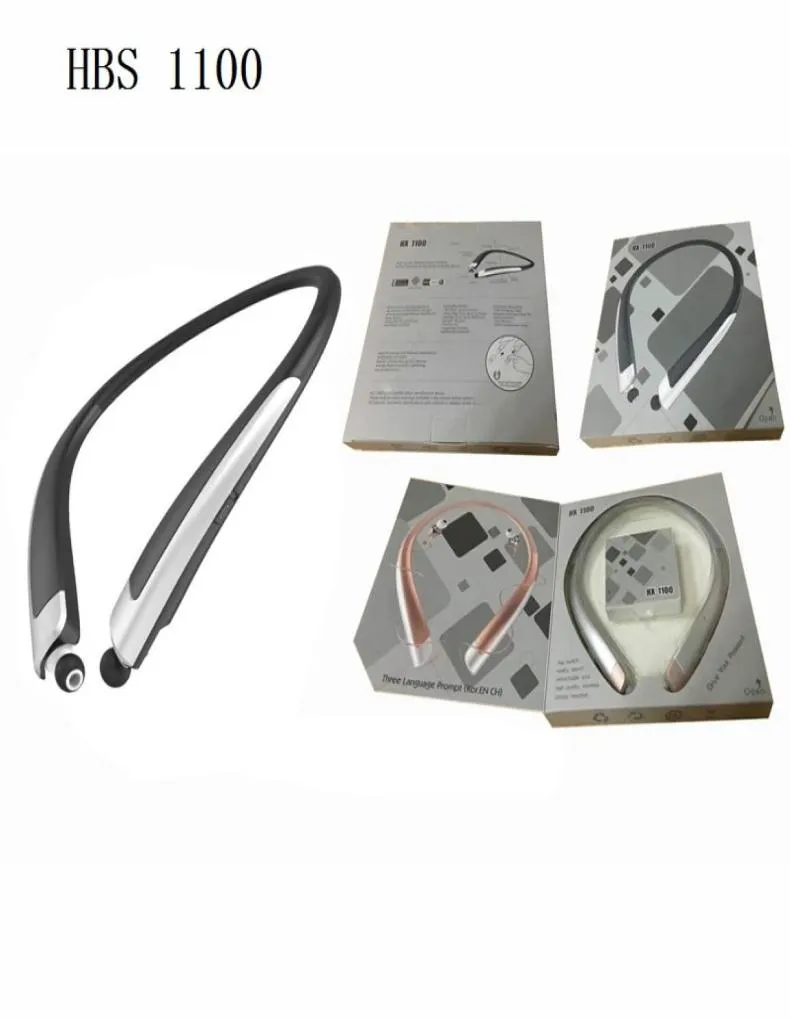 Retailpakket HBS 1100 Draadloze Stereo Headset Muziek Hoofdtelefoon Sport Bluetooth Oortelefoon running Handen voor telefoon 3347041