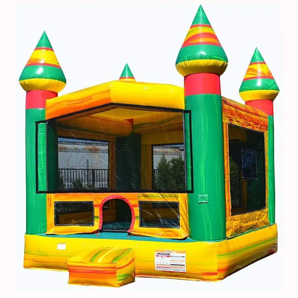 13.2x13.2ft Commercial Cromeglatable Bouncy Bouncy Castle Full PVC Moonwalk Jumping House Надувная вышибала для взрослых и детей на открытом воздухе с бездувным кораблем.