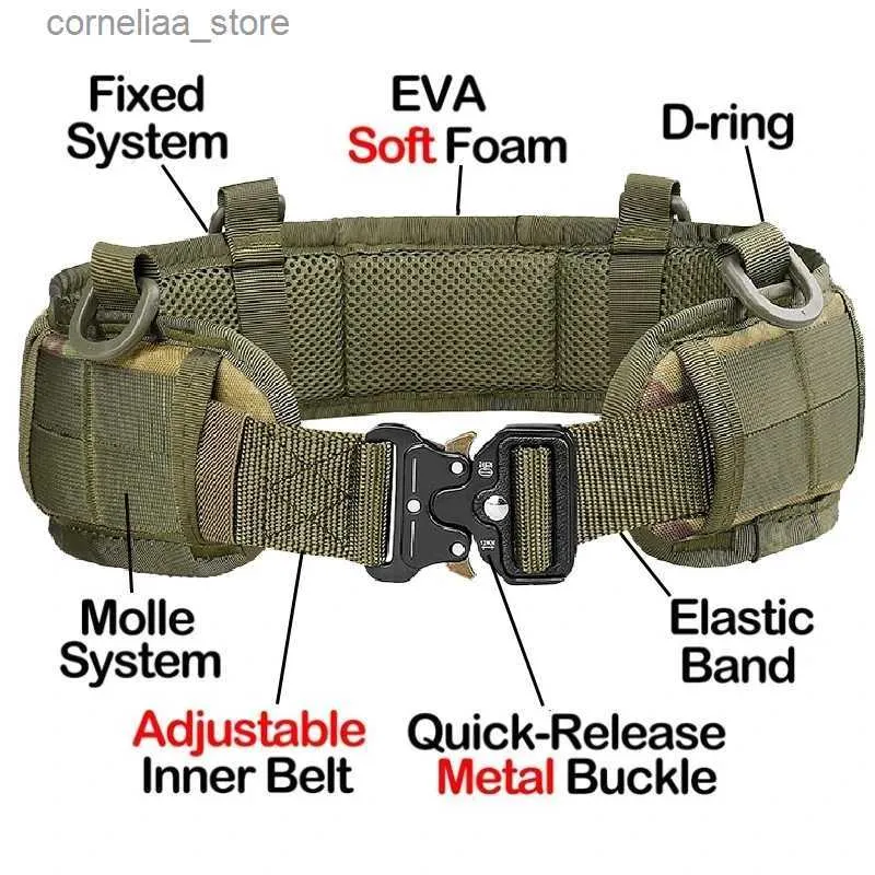 Ceintures Véritable ceinture tactique à dégagement rapide ceinture militaire extérieure en métal véritable nylon accessoires de sport hommes et femmes ceinture SetY240315