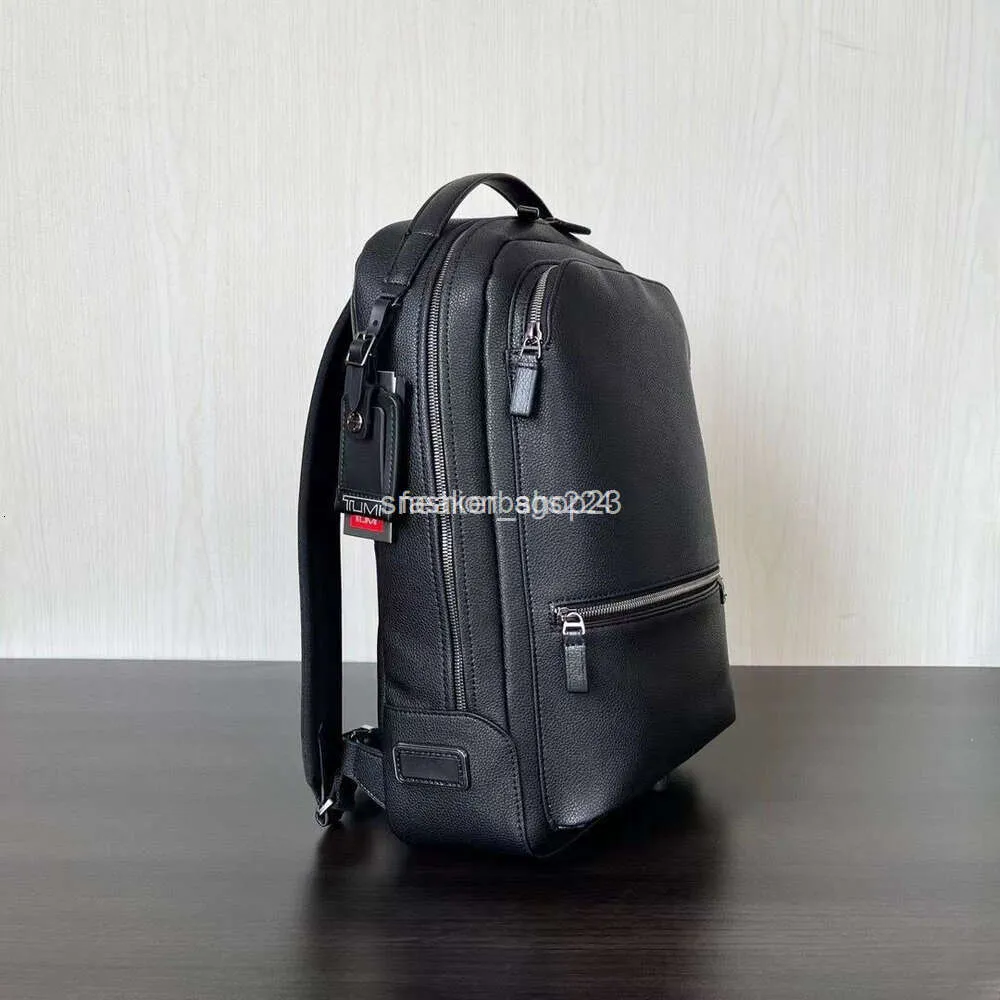 Business Backpack Bag Mens Designer TUMIIS Travel Back Pack Harrison Leather Simple Men's Genuine 6302011