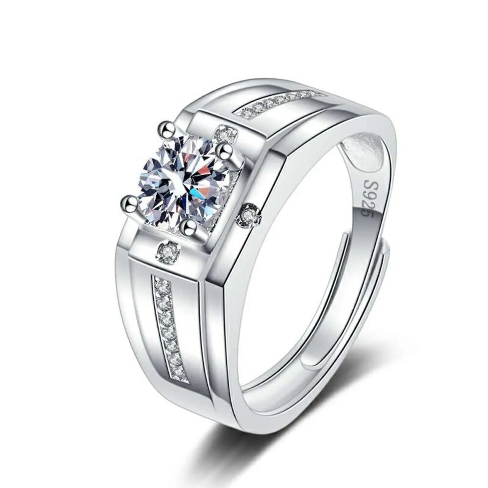 Mosang Stone – bague en argent pur pour femme, Style Instagram, paire de confession, diamant d'un Carat, cadeaux de Couple, petit ami