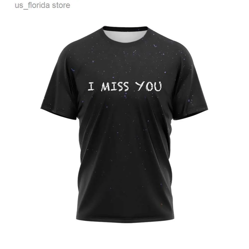 Men's T-Shirts Mens T-shirt 3d Personalized Printing T Summer Fashion Casual Short Slved Literary and Art Youth Art Harajuku Oversized Top Y240315