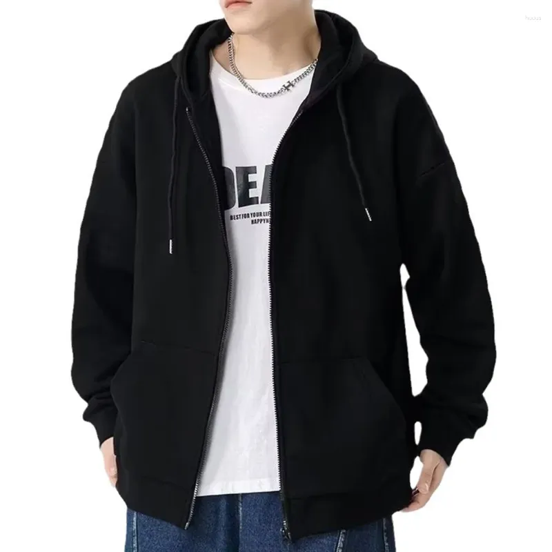 Męskie bluzy z kapturem Mens Hoodie 1PC Casual Classic for Vacation Hoat z kapturem z kapturem długi rękaw poliestrowy lekki kolor stały kolor