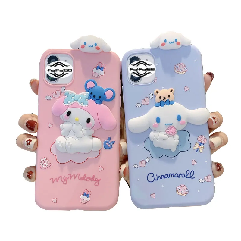 Cross border hot selling products suitable for 15 cartoons and 13 phone cases. Jade Guigou Melody Cute 3D Silicone