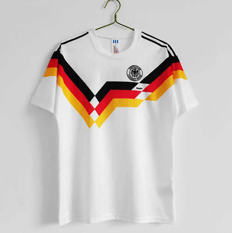 1990 German home white adult Thai version single piece football jersey