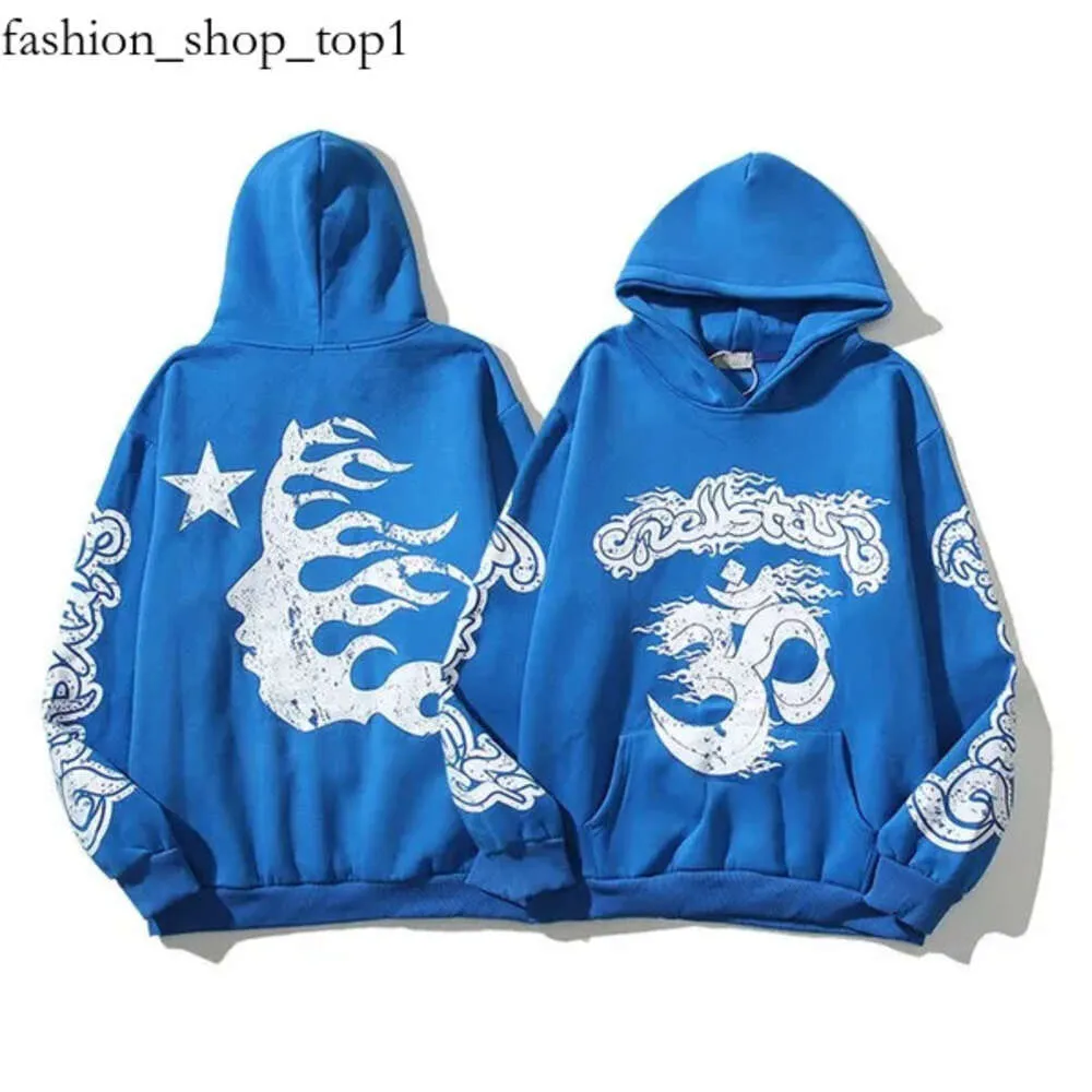 Hellstar Trainingsanzug Herren und Damen Hellstar Designer Hoodie Langarm Hose Pullover Hip Hop Print High Street Grau Blau Weiß Hell Star 789