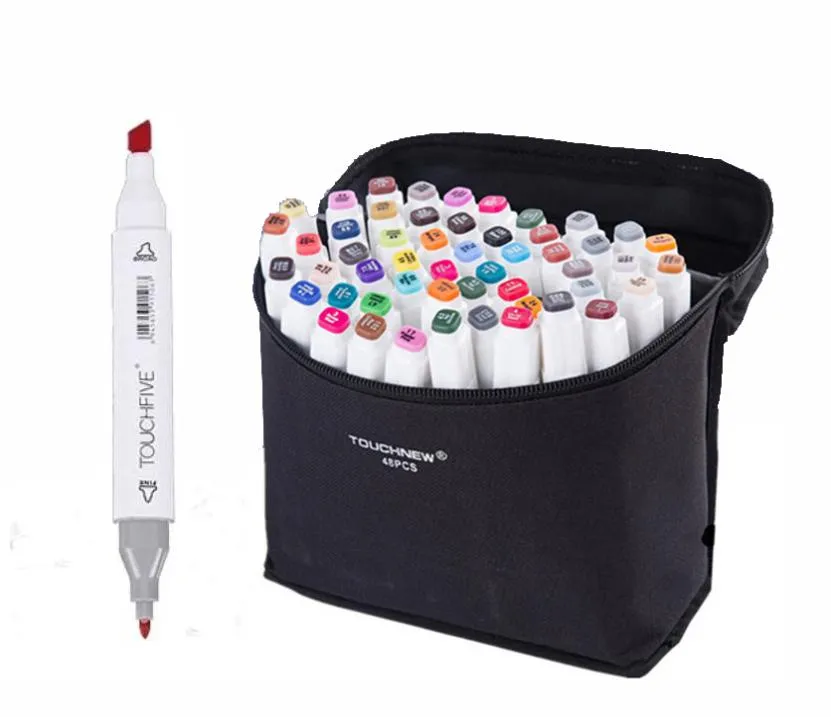 新しいTouchFive 30 40 Colors Art Markers Pen Oily Animation Manga Draw Brush Luxury Pen Liner Dual Head2490097