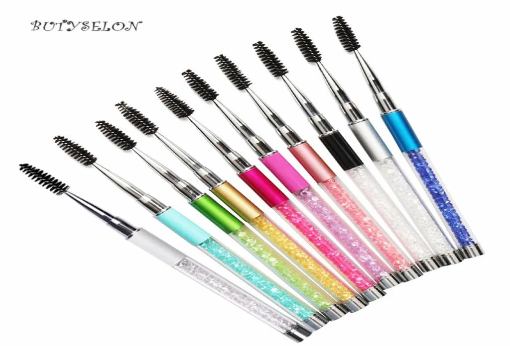 Reusable Rhinestones Eyelash Brush Cosmetic Mascara Wands Eyelashes Extension Applicator Spoilers Female Beauty Makeup Tool5864662