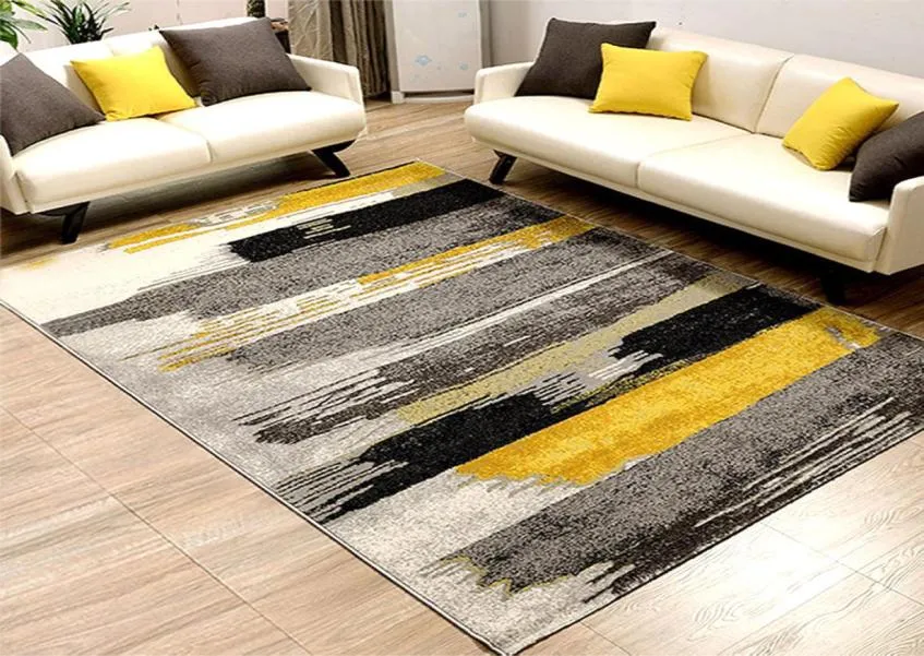 Europejskie nowoczesne dywany do salonu geometryczne streszczenie dywan atramentowy do sypialni stolik do kawy domowy łóżko podłogi dywan MAT3893834