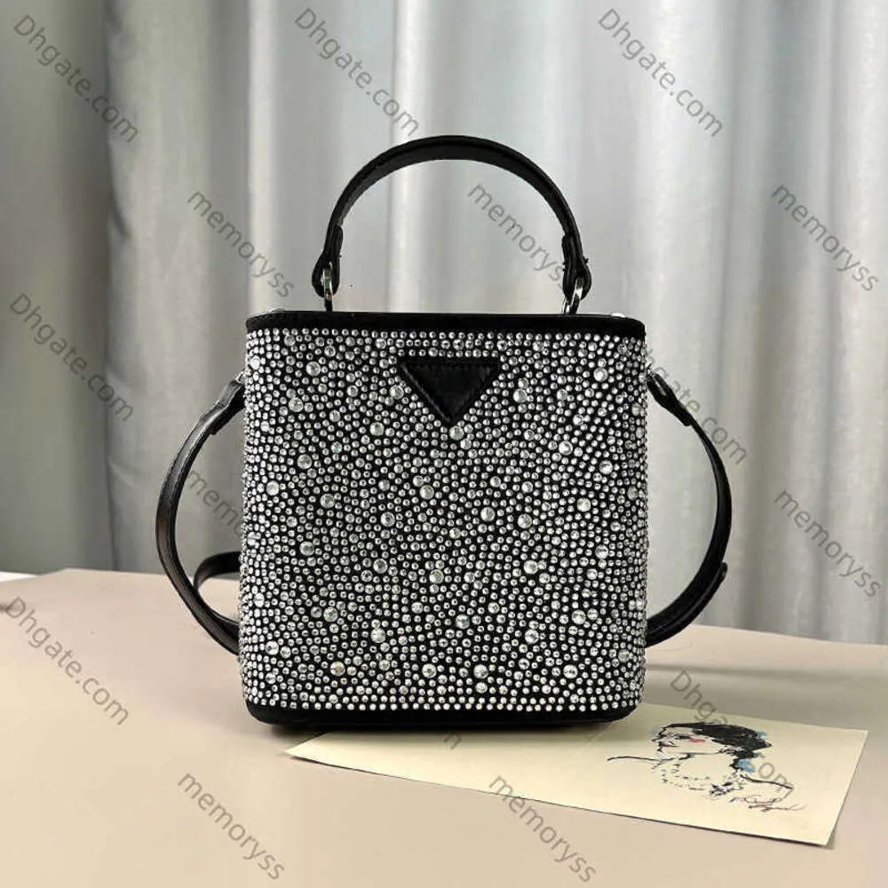 Мини-сумка-ведро с инкрустацией, женская новая модная сумка Advanced Sense Hot Diamond через плечо, сумка через плечо, распродажа оптом