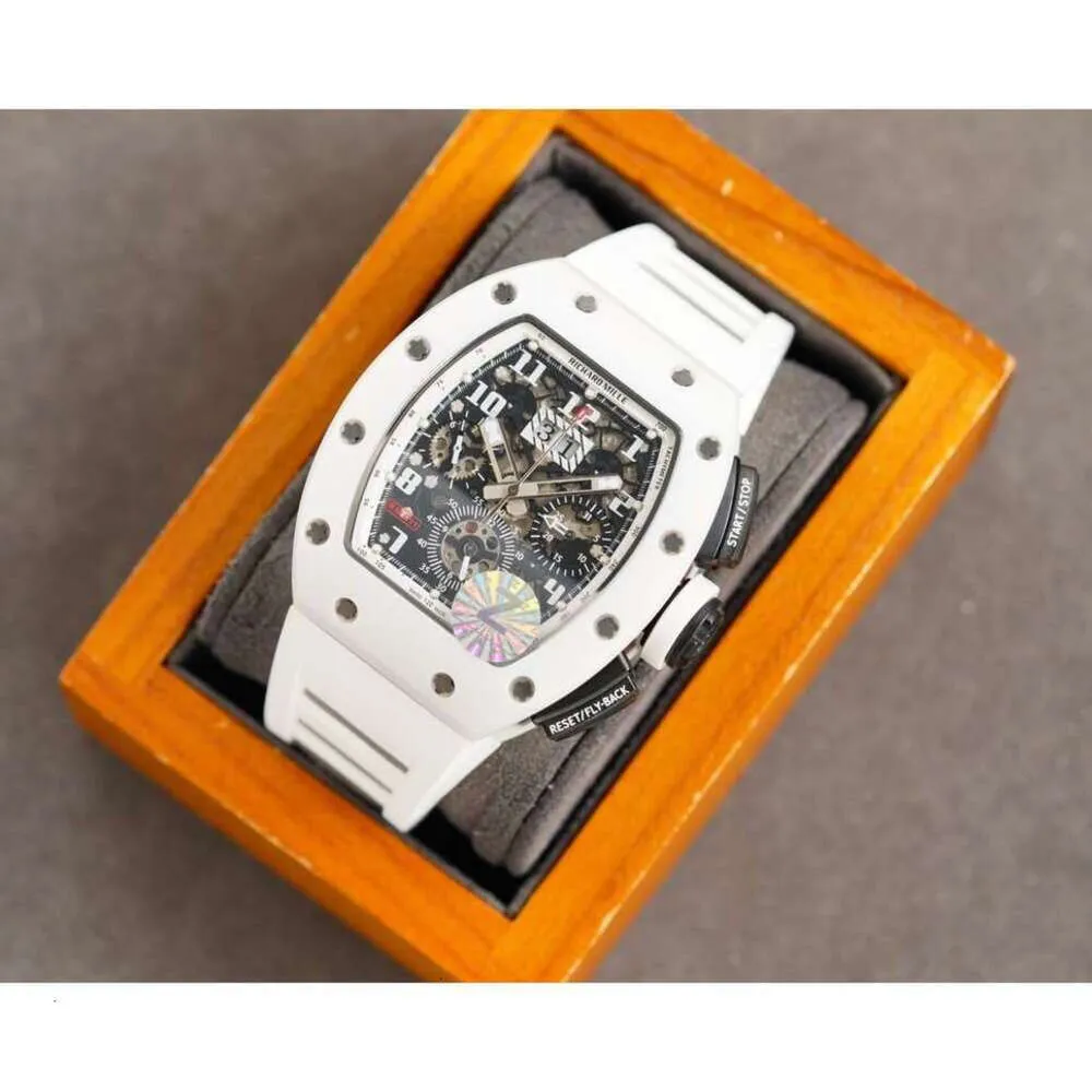 Superclone Automatic Watch for Men Mens Watch Superclone AAAA Mechanical Watch Designer Richa Miles Wristwatches RM1103 Chronograph NTPT Carbon Fiber Case HI 4NFG