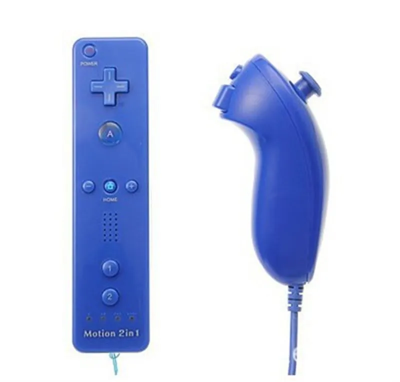 أعلى جودة Wiiu/Wii Game Console Gamepad Games Controllers Right and Left Game Confer 2 في 1 لعبة عصا التحكم عن بعد+NumChuck مع Accelerator