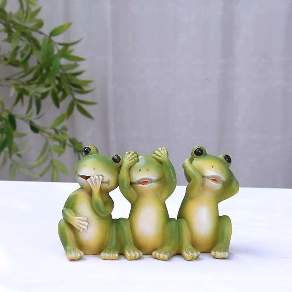 Simulation de Pot de grenouille en résine, décoration suspendue de jardin