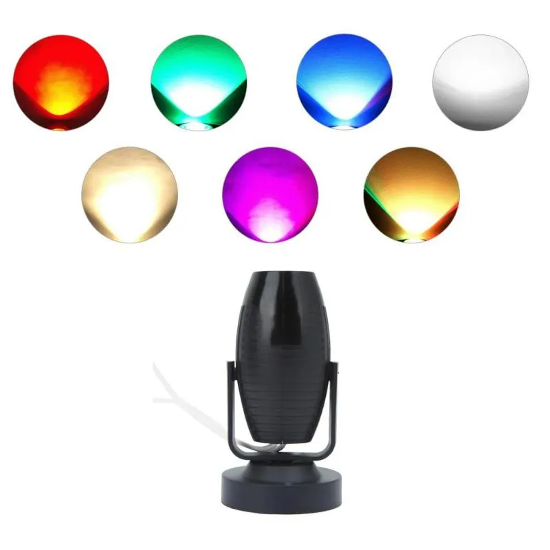 RGB LED-scenen Spotlight 85-265V 360 graders KTV Bar DJ Disco Party Spot Beam Lamp Lightweight Mini Dance Floor Spotlight Lighting Lighting