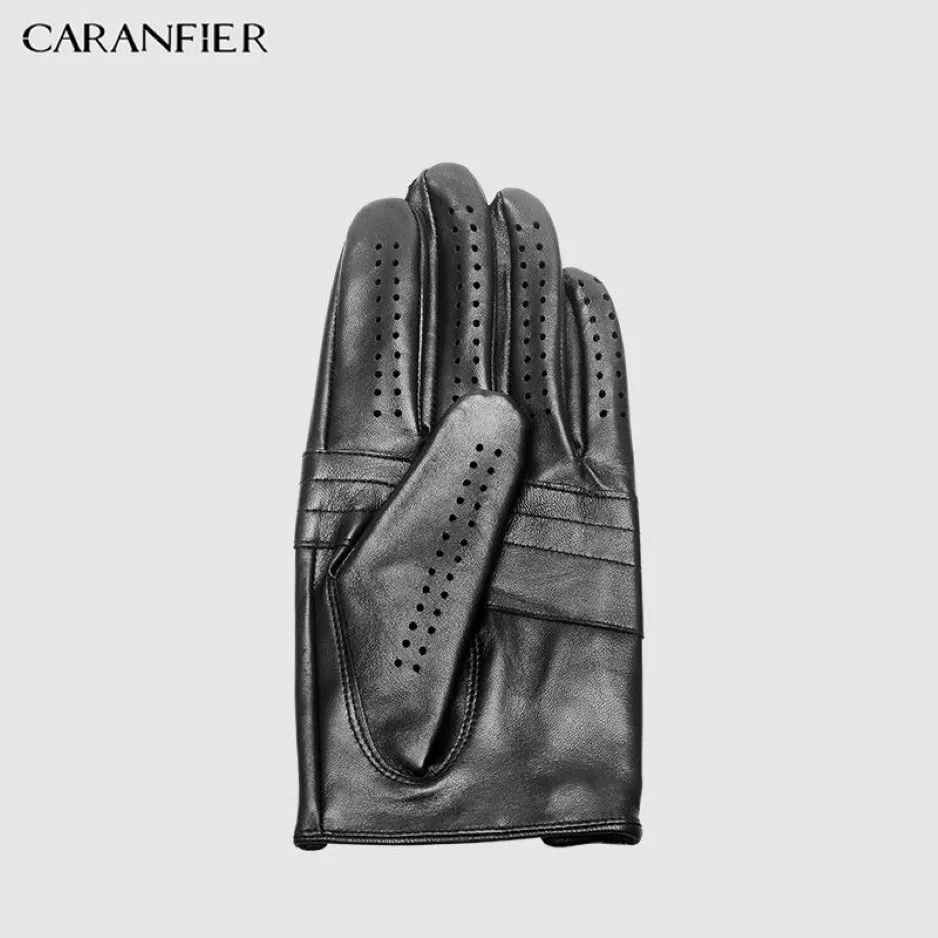 Gants en cuir véritable pour hommes, respirants, en peau de chèvre, fins, printemps, été, automne, conduite, mitaines antidérapantes, gants pour hommes, 321n