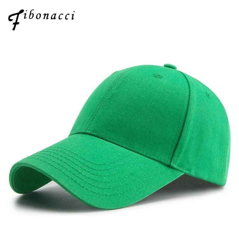 Fibonacci Högkvalitativt märke grön baseball cap bomullsklassiker klassiska män kvinnor hat snapback golf möss j1225327c
