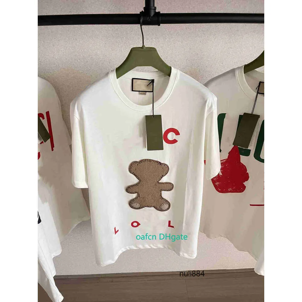 gccci Originele gglies 5A T-shirt ggs Korte gucccis gu 23SS cci Designer Heren guc Merk 1 ci Borduren Letter guucci Mouw gucc Shirt Letter Bedrukt Paneel Europa EVXH