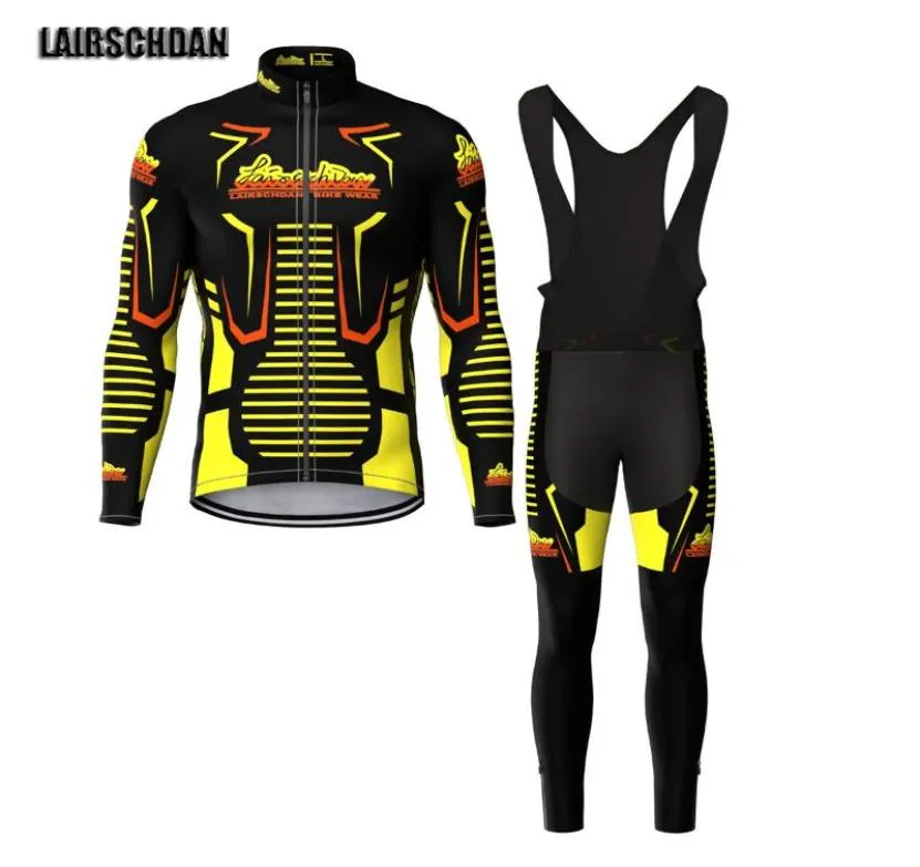 Set da corsa LairschDan Tenue Cyclisme Homme Bicicletta traspirante Abbigliamento sportivo Maglia da ciclismo Set manica lunga Abbigliamento da equitazione per bici da strada4125002