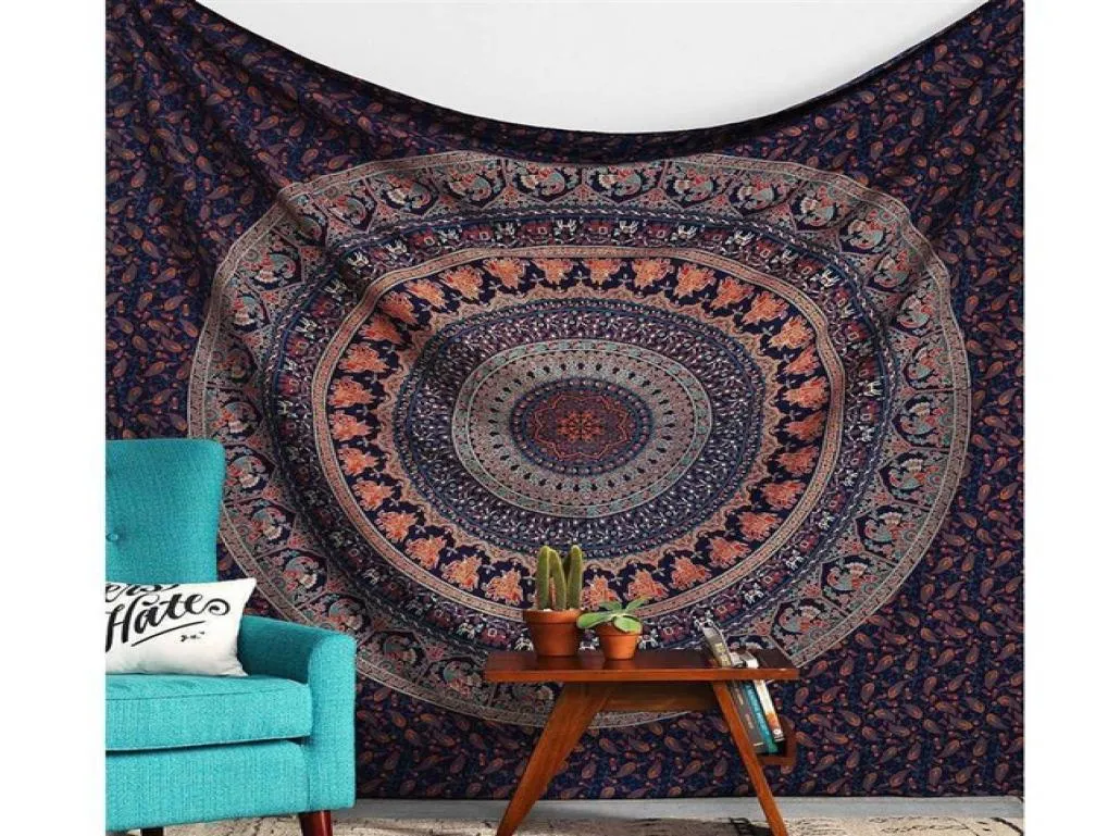 Appeso a parete Indiano Boemo Mandala Arazzo Spiaggia sabbiosa Picnic Coperta da tiro Coperta Tenda da campeggio Materasso da viaggio Materasso per dormire7132695