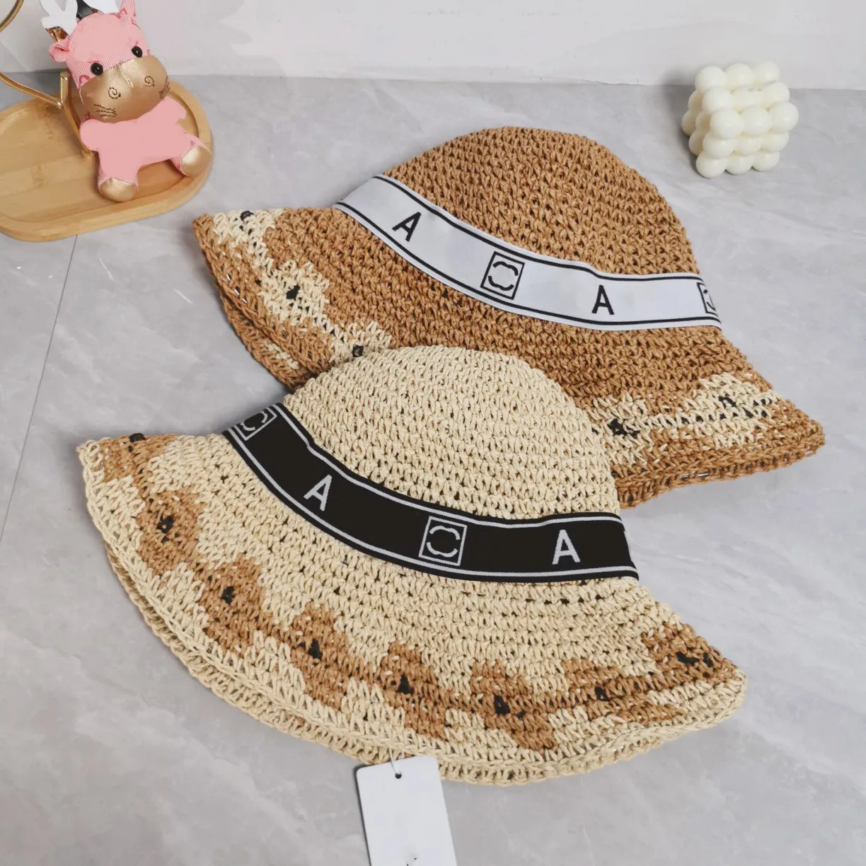 Chapéus de balde de verão chapéu de palha de designer bonés de luxo casquette grama trança boné cabido baldes chapéu moda feminina praia chapéu de sol unisex viseira snapback chapéus de pescador