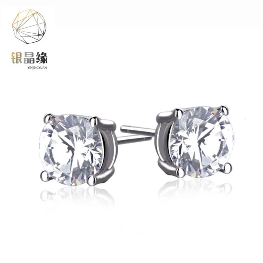 Mosang Earrings, Four Claw Zircon Stone Fashion, Simple and Creative Earrings for Girls