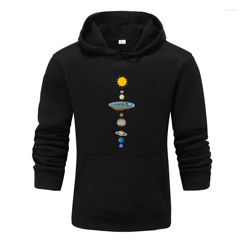 Erkek Hoodies EST Güneş Sistemi Gezegenleri Komik Baskı Adam Gündelik Pullover Sweatshirt Moda Sokak Giyim Kapüşonlu Üstleri Erkek