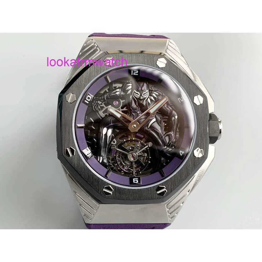 Luxe horloge Aps mannen ap voor designer horloge skelet wijzerplaat actieve tourbillion superclone mechanisch uurwerk opslag montre royal eiken horlogedoos B4MH