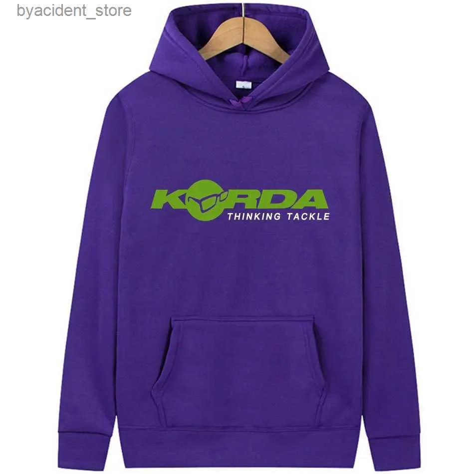 Herrtröjor tröjor Korda inspirerade hyllningsfiske fiske karp hoodie män huva tröjor utomhus casual pullover par klädtoppar s-3xl l240315