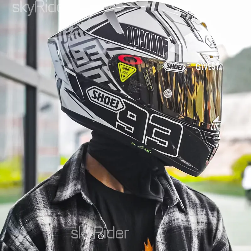 Full Face shoei X14 X-Quatorze MM93 marc Marquez formiga branca Capacete de motocicleta viseira anti-nevoeiro Homem equitação carro motocross corrida capacete de moto