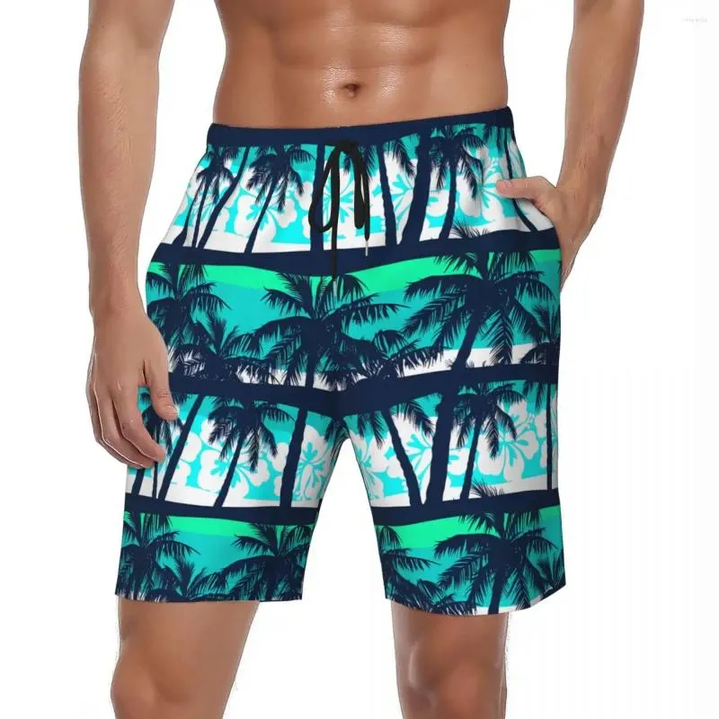 Short hawaïen pour hommes, planche à fleurs, été Cool Y2K, pantalon court de plage amusant, course à pied, maillot de bain graphique confortable