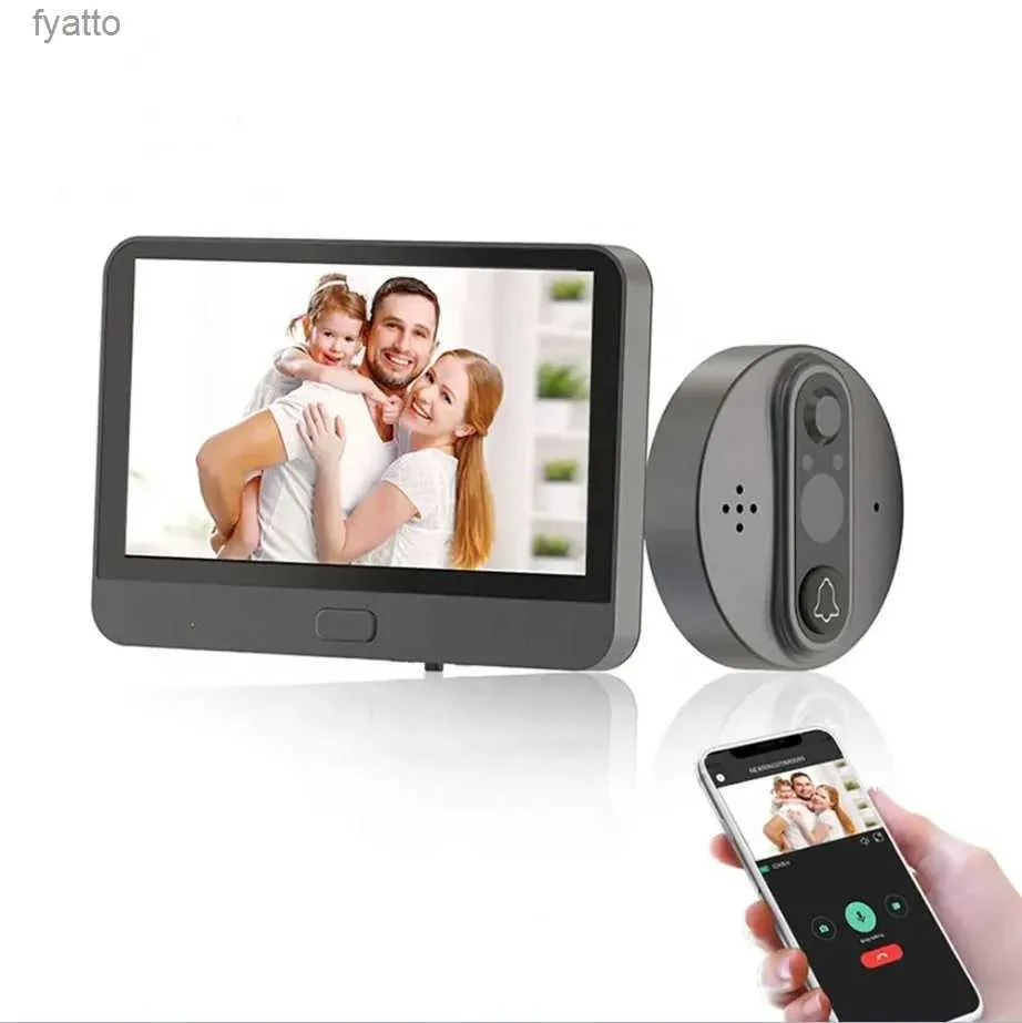 Doorbells Support 1080p camera wireless audio doorbell wifi 4.3 inch screen video intercom systemH240316