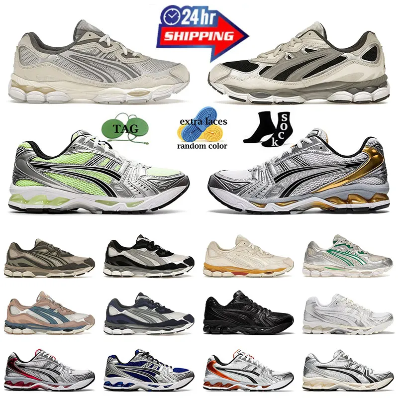 Moda Koşucular Gel Kayano 14 Düşük Koşu Ayakkabıları Spor Jogging Jel NYC Kadın Erkekler 1130 Krem Siyah Metalik Erik Beyaz Kil Kanyonu Erkek Eğitimler Platform Spor Sabahları