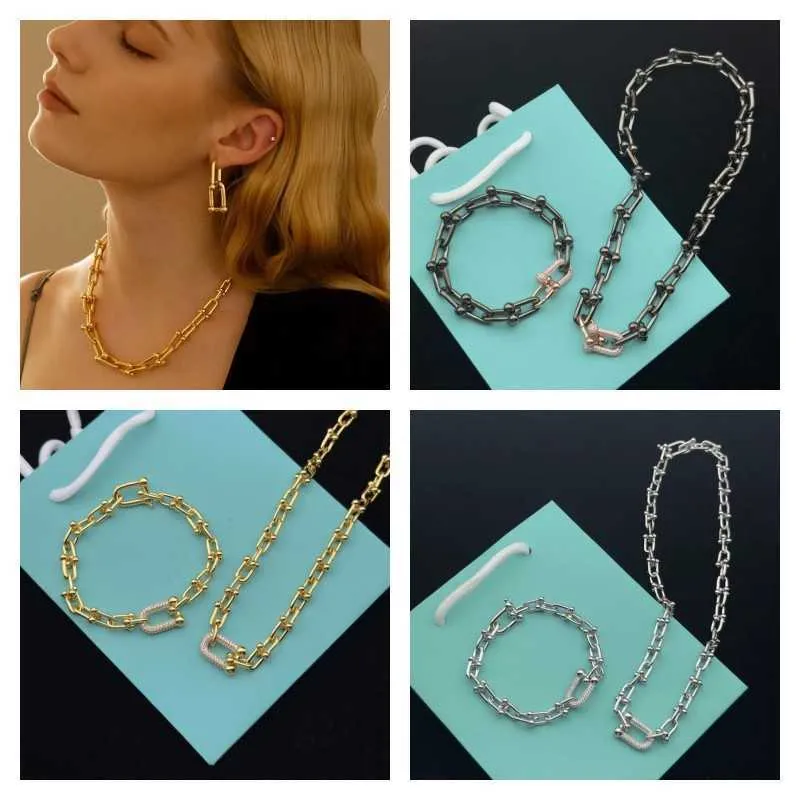 Designer tiffay and co U-shaped Horseshoe Necklace Bracelet Jewelry with a Cool Individualized Small Luxury Style