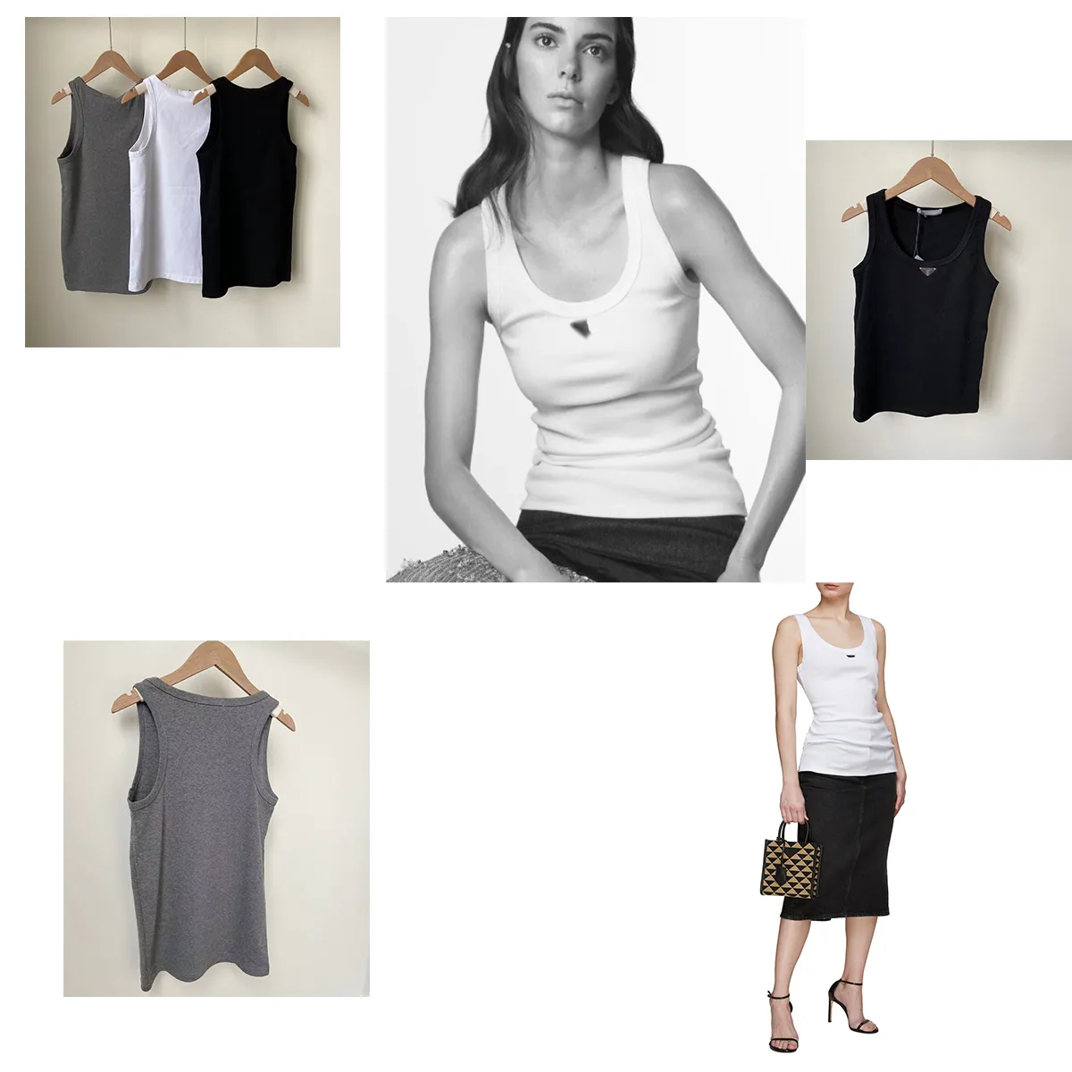 Regata marca de luxo feminina respirável casual designer camiseta preto branco e cinza design puro algodão aconchegante frito rua maré algodão tripulação-pescoço respirável esporte