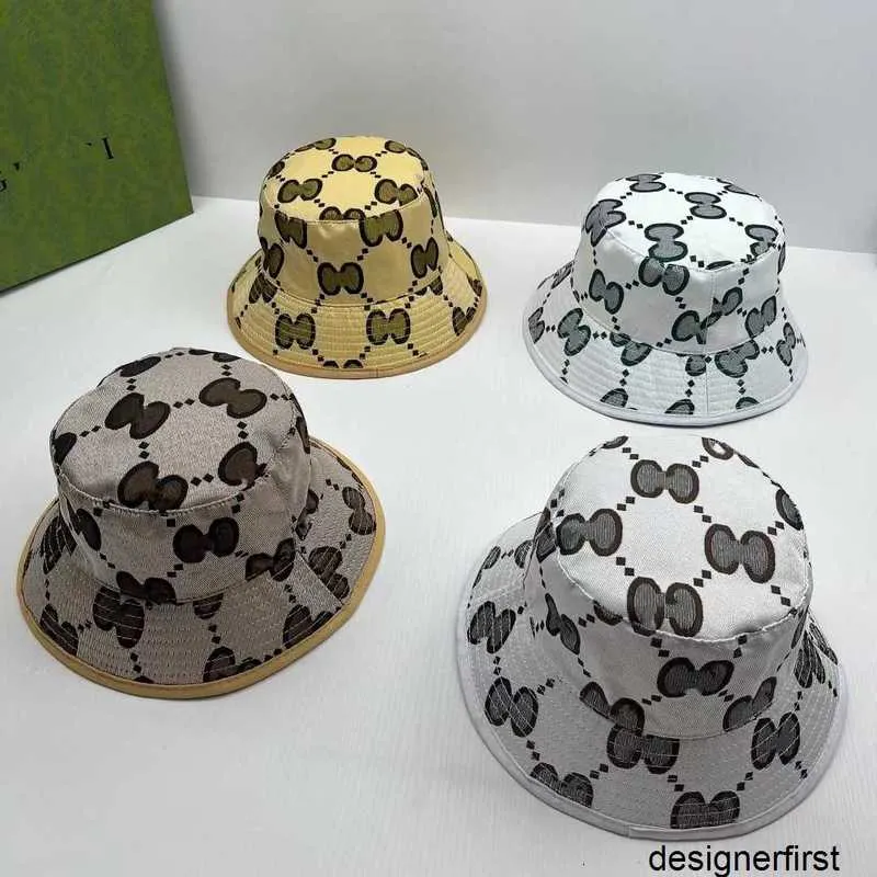 Nouveau chapeau de créateur, chapeau de pêcheur, Double G, saisons de printemps et d'automne, chapeau de parasol polyvalent pour couple, pot décontracté de rue coréenne W7C6 QQTT