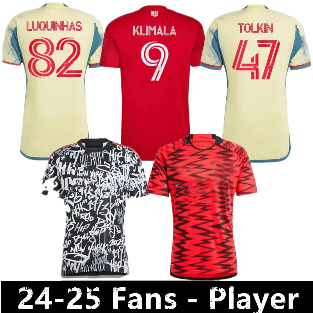 New York Red 24 25 Bulls maglie da calcio MORGAN 2023 2024 Tifosi Giocatore EDELMAN TOLKIN ELIAS MANOEL AMAYA BURKE LUQUINHAS Maglia da calcio FERNANDEZ kit bambini MLS Jersey888