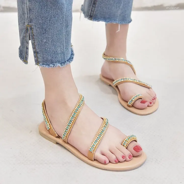 Sandals Women's Size 35-43 Summer Flat Heel Flat-toe Trade Clamp Universal