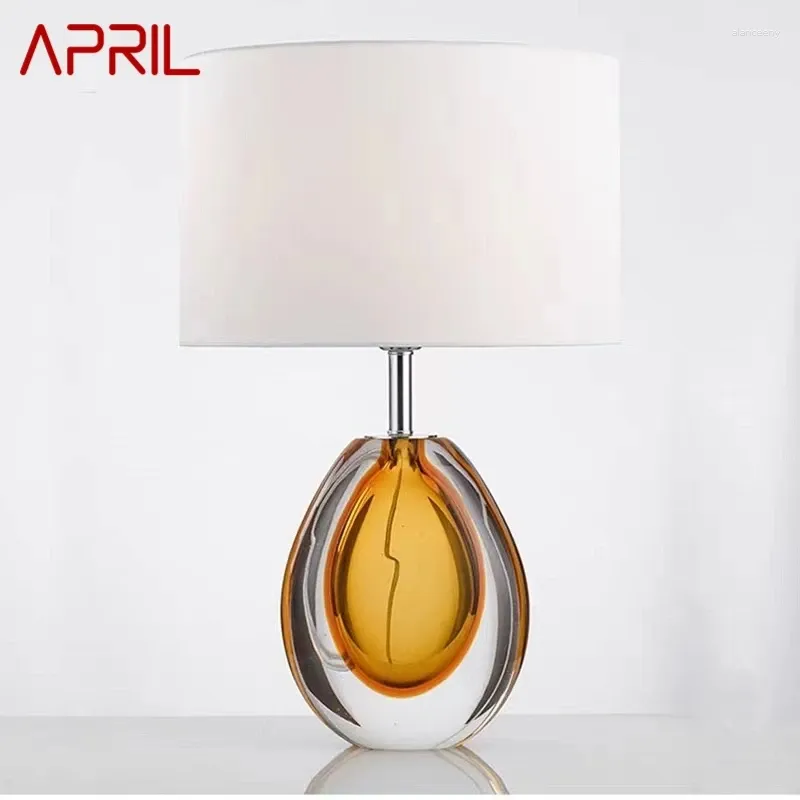 Lampes de table avril nordique lampe à glaçage moderne nordique art à la mode iiving chambre coucher el led personnalité original léger