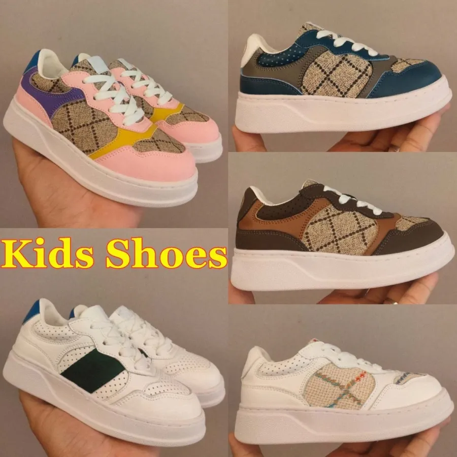 designer kids shoes baby girls shoe boys girls Flat leather sneaker kid youth toddler infants First Walkers shoe k5cc#