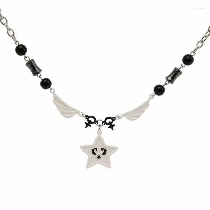 Pendanthalsband Y2K Creative Star ClaVicle Necklace Sweet Cool Clavicular Chain Harajuku smycken