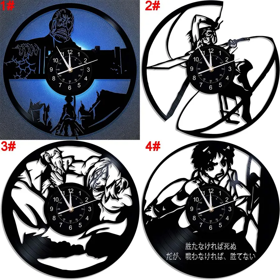 ZK20 horloge vinyle disque vinyle horloge d'art en bois 16 couleurs lumière Support personnalisation logo de jeu, personnages d'anime, étoiles, etc.047