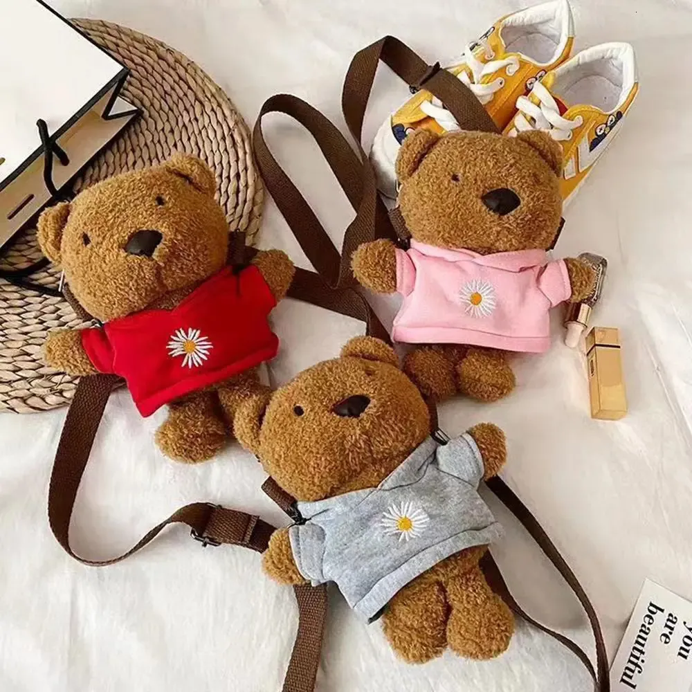 Bear Girl Crossbody Bags Kids Coin Presty Women Cinnamoroll bage bage الكتف الحقيبة دمية حقيبة يد حقيبة يد 240314