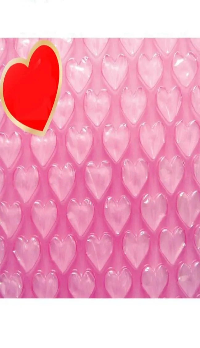 Whole0360m New Heartshaped Cushioning Package Bubble Roll Air Inflatable Packaging Wrap Foam Pouch Protection Foa6461961