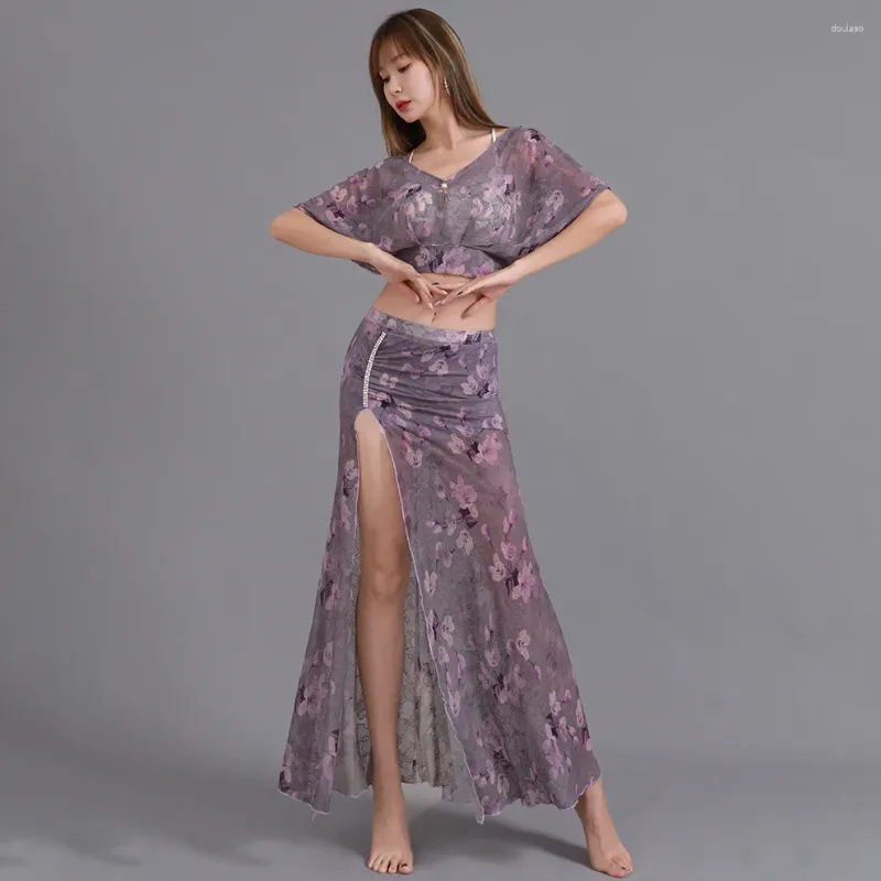 Scena nosić taniec brzucha najlepsza spódnica ćwicz ubrania seksowne kobiety długie kombinezon Oriental Costume Party
