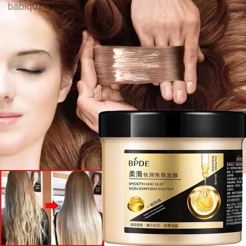 Schampo Conditioner Hår ansiktsmask Keratinbehandling av torrt skadat hår Tillstånd Djupt fuktgivande reparation Curly Double Hair Slowing Care Q240316